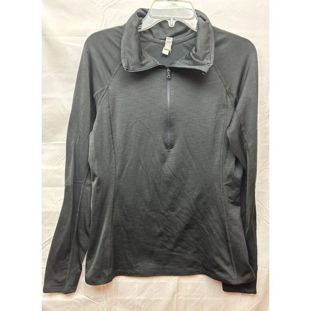 Under Armour ColdGear Women L Black Half Zip Fitted Long Sleeve Running Pullover